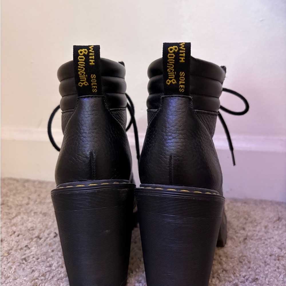 Dr Martens Black Leather Women's Boots - Picture 4 of 6